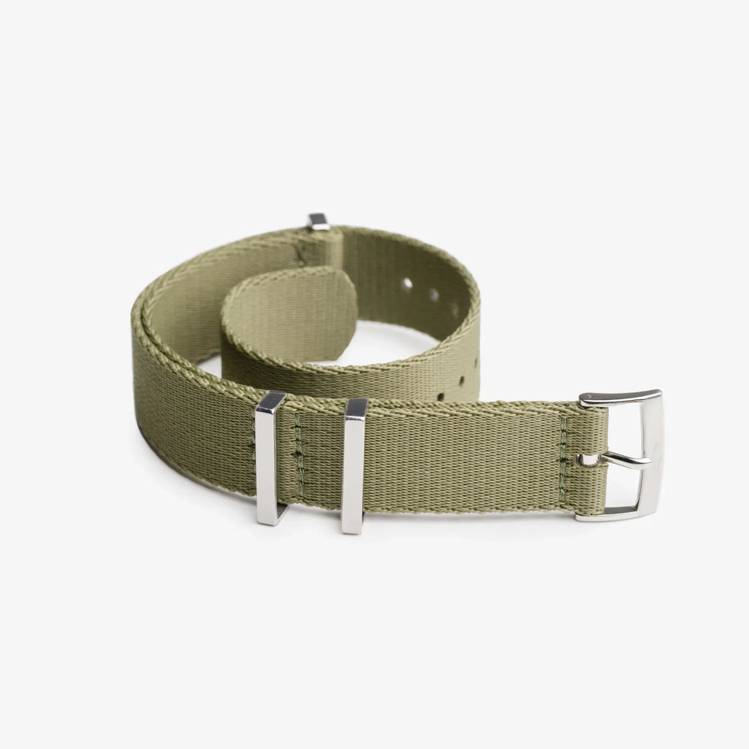 🎁 Khaki Green Nylon Watch Strap