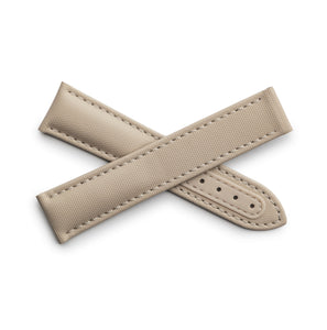 Loop-Less™ Sand Beige Sailcloth Watch Strap with White Stitching