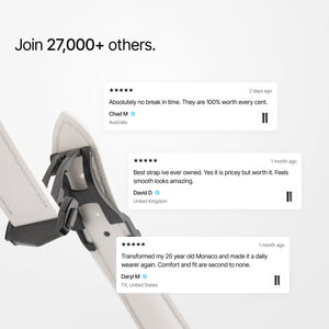 Loop-less™ HydroFlex™ | Nova Light Edition | White Strap with White Stitching