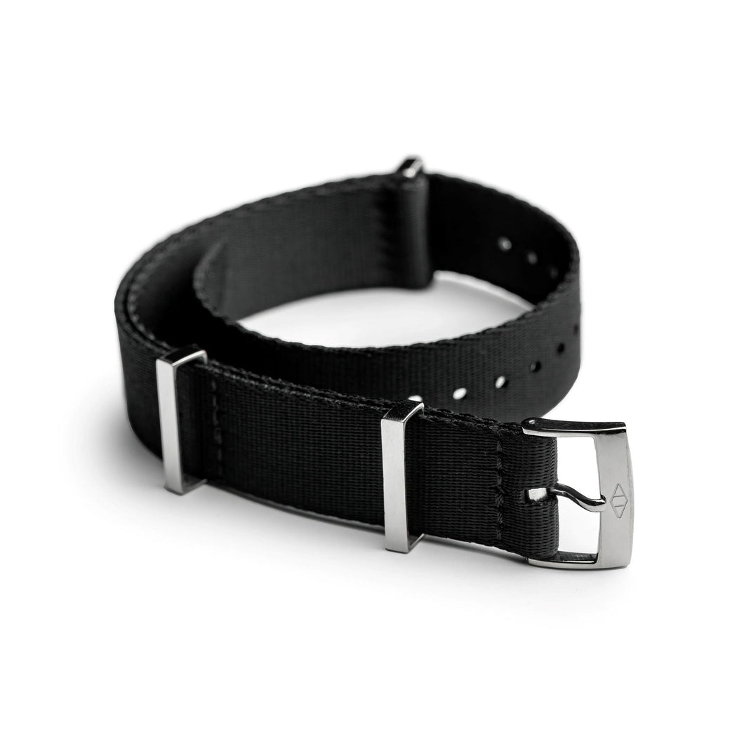 🎁 Black Nylon Watch Strap