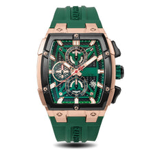 MINI FOCUS Sports Watches for Men Waterproof Chronograph Quartz Wristwatch with Silicone Strap