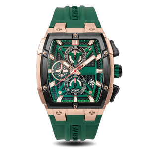 MINI FOCUS Sports Watches for Men Waterproof Chronograph Quartz Wristwatch with Silicone Strap