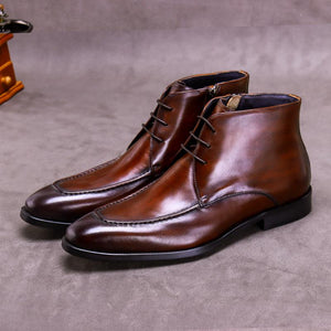 Handmade leather boots