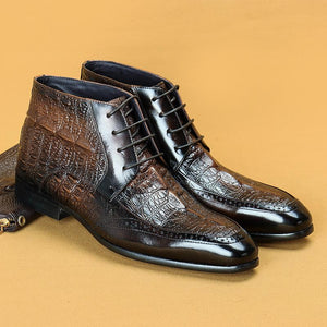 Handmade leather boots